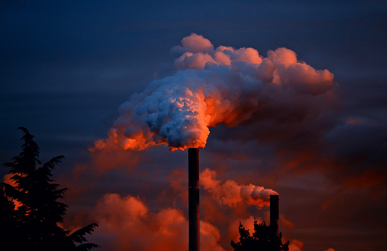 smoke, chimney, pollution